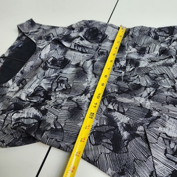 Banana Republic Silk Wool Pleated Sheath Dress Black Gray Floral Womens Size 8 - Picture 4 of 15